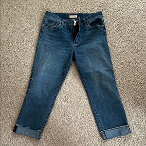Kut from the Kloth Blue Straight Jeans Cropped